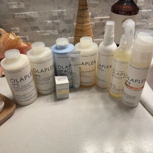 OLAPLEX Hair Care Collection with White and Cream Bottles